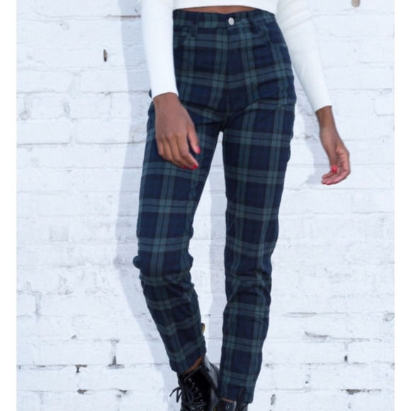 Brandy Melville Pants - NWOT Brandy Melville Jane Plaid Pant Sz S